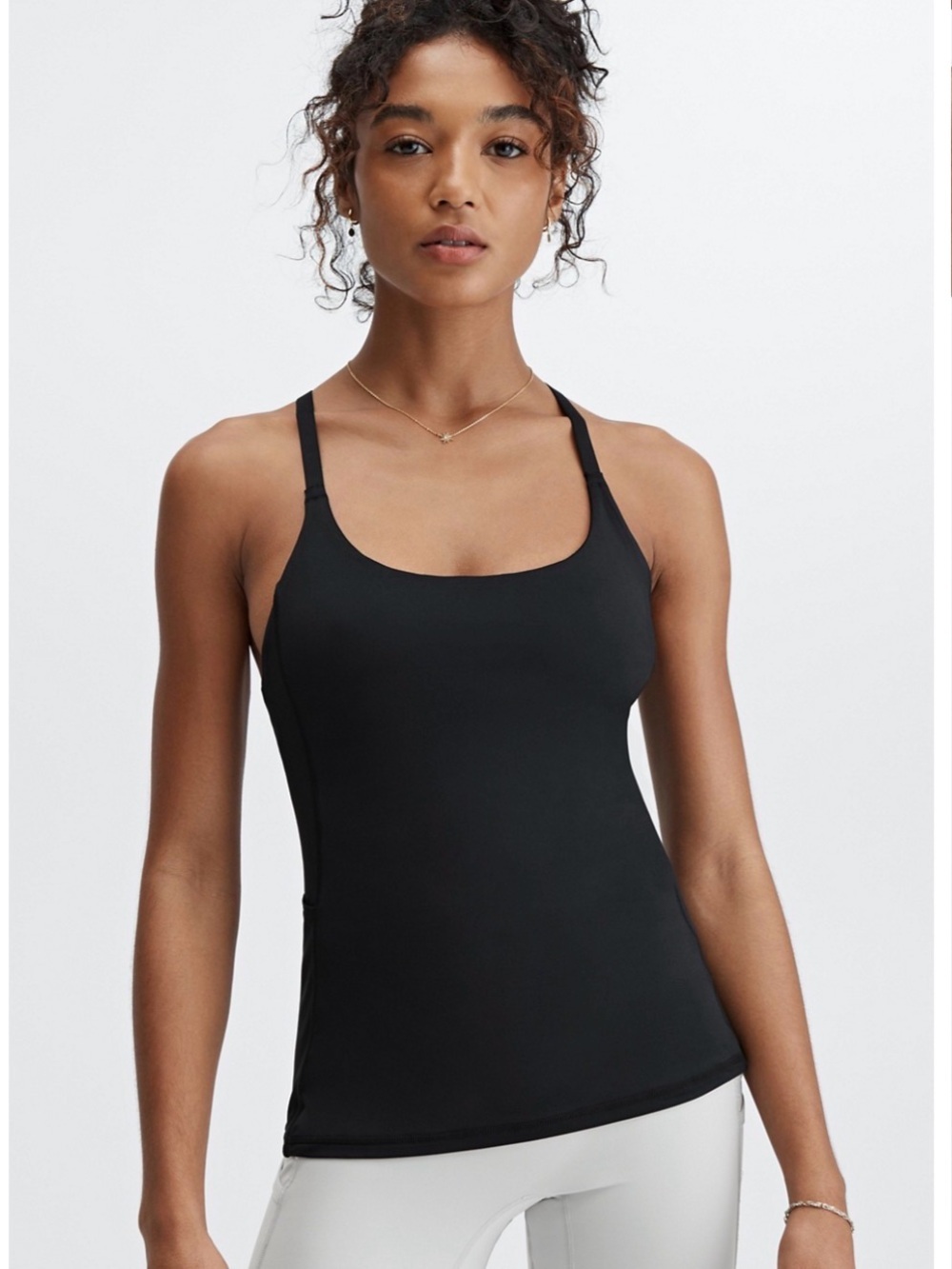 Fabletics Black Racerback Workout Tank - Picture 2 of 9